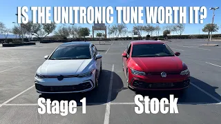 Stock MK8 GTI vs Unitronic Stage 1 MK8 GTI RACE!