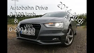 2014 Audi A4 0-100 & 0-200 kmh acceleration (2014 Audi A4 3.0 TDI Avant 204 ps 6-Speed)