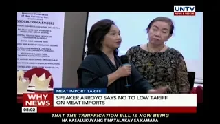 Speaker Arroyo says no to low tariff on meat imports