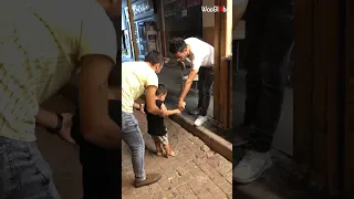 Little kid furious at Turkish ice cream vendors tricks