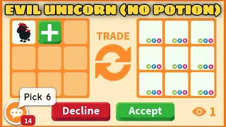 TRADED 🥳🥳 BETTER THAN FLY RIDE? WATCH UPDATED LATEST HUGE OFFERS FOR EVIL UNICORN IN ROBLOX #adoptme