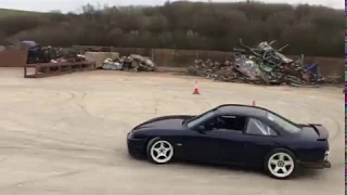 Drifting Silvia Clipping Cones -Top Mount Turbo Nissan S14 pe1420 with Screamer! 200sx s14a  sr20det