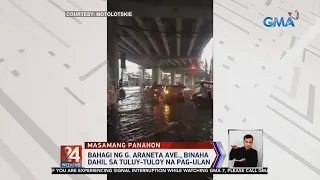 Bahagi ng G. Araneta Ave., binaha dahil sa tuluy-tuloy na pag-ulan | 24 Oras Weekend