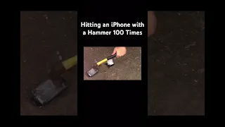 Hitting an iPhone with a Hammer 100 Times #shorts