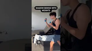 Shadow boxing with weights vs without weights! #shorts #boxing #viral #kickboxing #mma #viralvideo