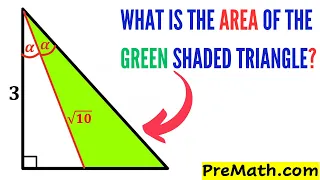 Can you find area of the Green shaded triangle? | #math #maths #geometry