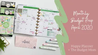 Monthly Budget Prep: April 2020 // The Budget Mom + Happy Planner