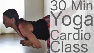 30 Minute Yoga Cardio (HIIT Workout) | Fightmaster Yoga Videos