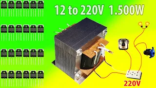 Kích điện 12v lên 220v, inverter 12v to 220v, chế kích điện 12v lên 220v, sáng tạo hay mỗi ngày