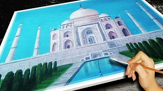 Daily Art #14 / Taj Mahal Acrylic painting