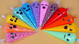 DIY Making Colorful Foam Slime with Pipping Bags! Most Satisfying Slime Video #ASMR