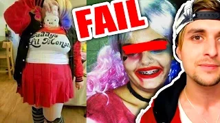 Harley Quinn FAILS... LOL | Los PEORES disfraces de Halloween