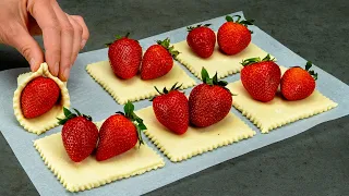 If you have puff pastry and strawberries, cook this dessert today! You will thank me!