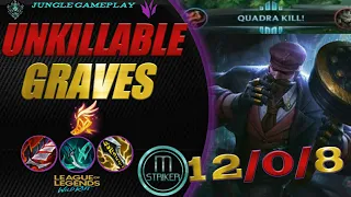 UNKILLABLE GRAVES with Casual QUADRA KILL | Jungle Gameplay Wild Rift