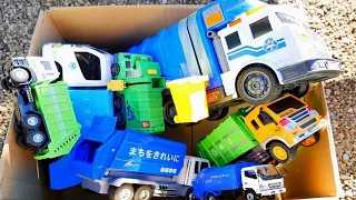 ごみ収集車を箱いっぱいにまとめてみた！急な坂道を走る☆ Garbage Truck Collection Drive A Steep Hill