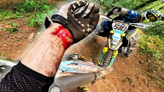 ALMOST CUT MY VEINS - KTM EXC 300 FAIL