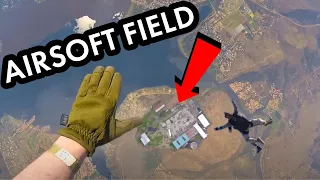 Jumping 3.700 ft Into An Airsoft Game