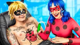 Lo Studio di Tatuaggi di Ladybug per i Supereroi