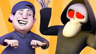 Funny Animated Cartoon | New Spookiz Skeleton Teacher Janitor Dance Off 스푸키즈 | Cartoon for Children