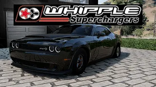 Realistic Cruise in 411 Cammed Whipple Hellcat Challenger ( Hard Pulls  And Fast Fly Bys!) | Beamng