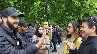 Husband and Wife Arguing! Mohammed Ali and couple Visitors Speakers Corner
