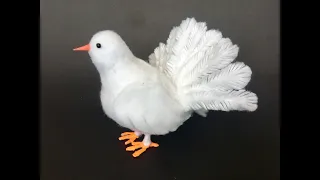 How to Make Pigeon bird with Cotton Craft🕊Dove Bird Craft |Waste material craft |Old Newspaper Craft