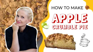The best APPLE CRUMBLE PIE recipe! Simple and so delicious! #kica #pastry #pastrychef #videotutorial
