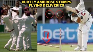 Top 10 Curtly Ambrose Stumps Flying Crazy Deliveries | Curtly Ambrose Kills The Stumps