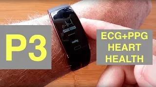 P3 ECG+PPG Blood Pressure tracking Sports Smart Wristband: Unboxing & Review