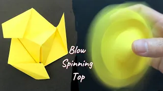 Blow Spinning Top / Fun & Easy Origami /Paper Craft