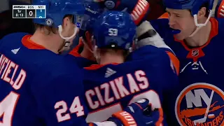 Cal Clutterbuck 1st Goal December 16 2021 Bruins at Islanders UBS Arena - MSG Plus feed