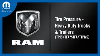 Tire Pressure – TPIS/TFA /STFA/TTPMS | How To | 2023 Ram Heavy Duty Trucks