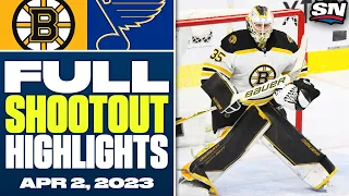 Boston Bruins vs. St. Louis Blues | FULL Shootout Highlights - April 2, 2023