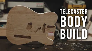 Making a Telecaster Style Guitar Body with Templates (Woodshop #asmr)