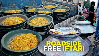 Roadside IFTAR in Karachi | Free Mutton Pulao, Biryani, BBQ etc. | True Spirit of Ramzan in Pakistan