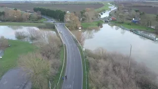 Earith river flood closes road again
