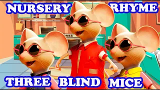 Three Blind Mice | Nursery & Kids Rhyme | Sing along Song | Kitchen | Red Yellow Black