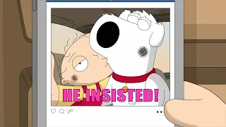 Family guy - Stewie kisses brian