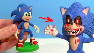 Making SONIC EXE from Sonic the Hedgehog 2020 with Clay