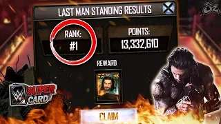 1ST PLACE LAST MAN STANDING REWARDS!! EXCLUSIVE ROMAN REIGNS CARD! | WWE SuperCard