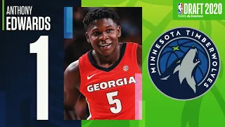 Anthony Edwards Selected #1 Overall In The 2020 #NBADraft!