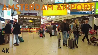 Exploring Schiphol Airport Amsterdam: A Fascinating Walking Tour of Europe's Hub 4K HDR