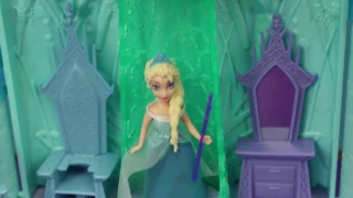 Frozen Elsa Magical Lights Palace ❤ Disney Princess Polly Pocket Barbie PARTY DisneyCarToys