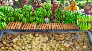 Eggs & Banana Delicious Gravy Curry Recipe Cooking in Village - Ever Cook Raw Banana Boiled Eggs?