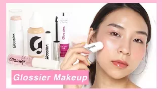 Full Face of Glossier Makeup - TINA TRIES IT