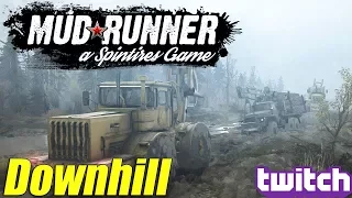 Spintires: Mudrunner - Downhill Map in Hardcore Multiplayer!