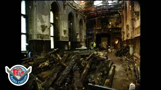 Clean-up after the fire at Windsor Castle in 1992