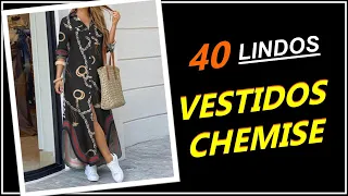 [ Vestidos Chemise ] 40 Lindos Modelos de Chemise - Roupas Femininas ❤️