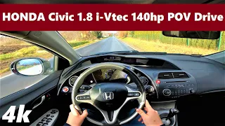 Honda Civic VIII UFO (2007) 1.8 i-Vtec 140hp | Great economy 4,8 L/100km | POV Drive Acceleration #4