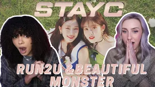 COUPLE REACTS TO STAYC(스테이씨) | RUN2U & BEAUTIFUL MONSTER